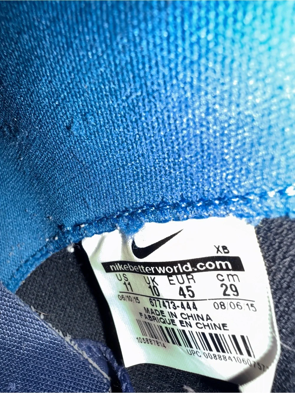Nike Men’s High-Top Strap Sneakers in Black and Blue - Picture 2 of 7